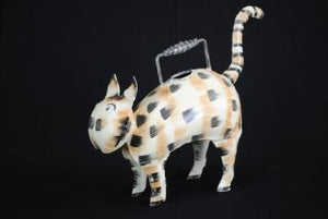 Cat Watering Can, hand painted 14"