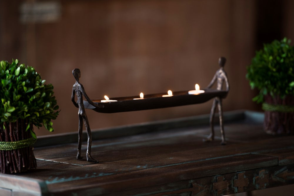 Candle Stand Men Holding T-Light boat 20