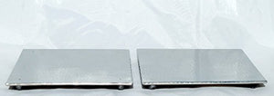 Hammered Stainless Steel 8" Square trivet set of 2