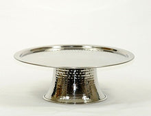 Load image into Gallery viewer, Hammered Stainless Steel Cake Plate
