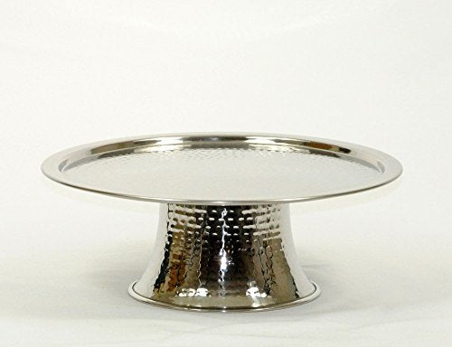 Hammered Stainless Steel Cake Plate