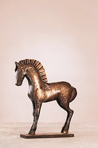 Horse Figurine Rustic Sculpture Hand Made 14" w x 5" d x 17" Tall