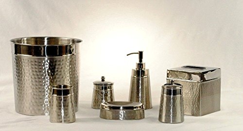 Hammered 2 Tone Bathroom Accessories Set of 7