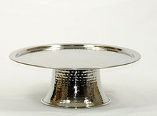 Load image into Gallery viewer, Hammered Stainless Steel Cake Plate
