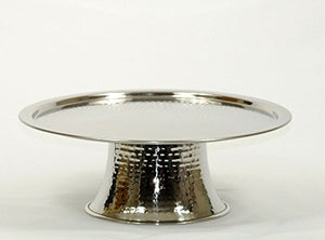 Hammered Stainless Steel Cake Plate