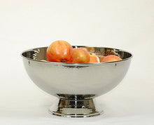 Load image into Gallery viewer, Hammered Stainless Steel Shiny Fruit and Punch Bowl
