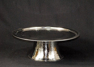 Hammered Stainless Steel Cake Plate