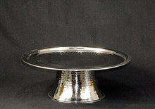 Load image into Gallery viewer, Hammered Stainless Steel Cake Plate
