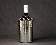 Load image into Gallery viewer, Hammered Stainless Steel Crock Kitchen Utensil Caddy
