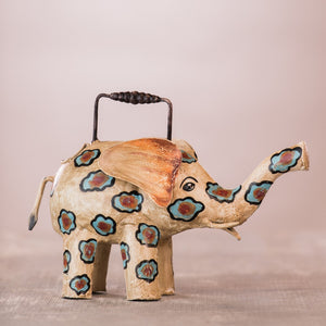 Elephant Watering Can, hand painted 14"