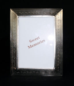 Photo Frame Etched Border  7.5" x 9.5"